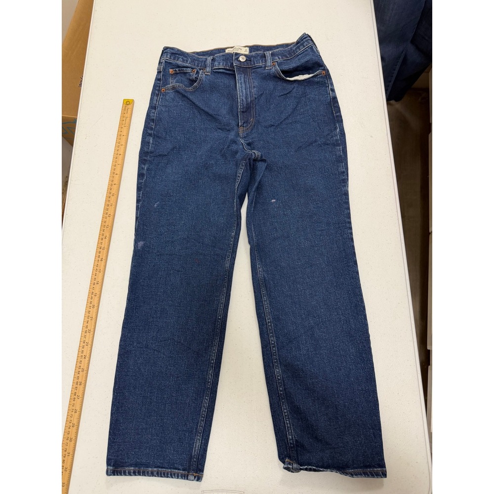 Abercrombie & Fitch‎ The Ankle Straight Ultra High Rise Jeans Dark Wash Size 31
